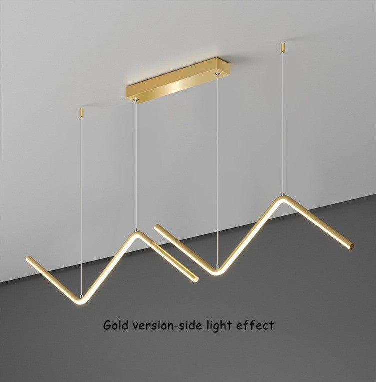MIRODEMIÂ® Gilette | Black/Gold LED Pendant Lighting for Dining Room, Gold