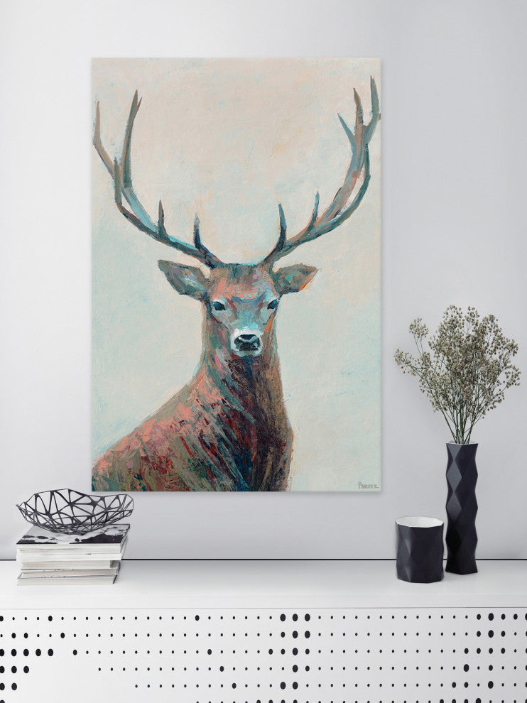"The Great Reindeer" Painting Print on Wrapped Canvas, 40"x60"
