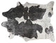 HomeRoots 72" x 84" Silver Black and White Cowhide Rug
