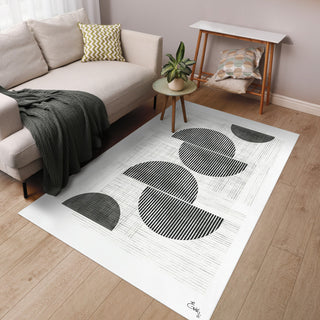 Retro Modern Geometric Art Area Rug, 5'x7.5'