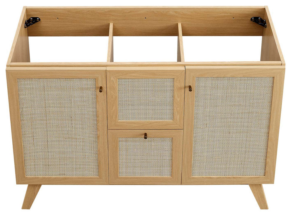 Soma 48" Double Sink Bathroom Vanity - Oak Black