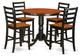 5 Pc Pub Table Set - Kitchen Dinette Table And 4 Bar Stools