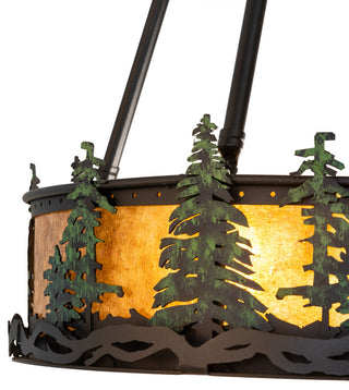 20 Wide Tall Pines Semi-Flushmount