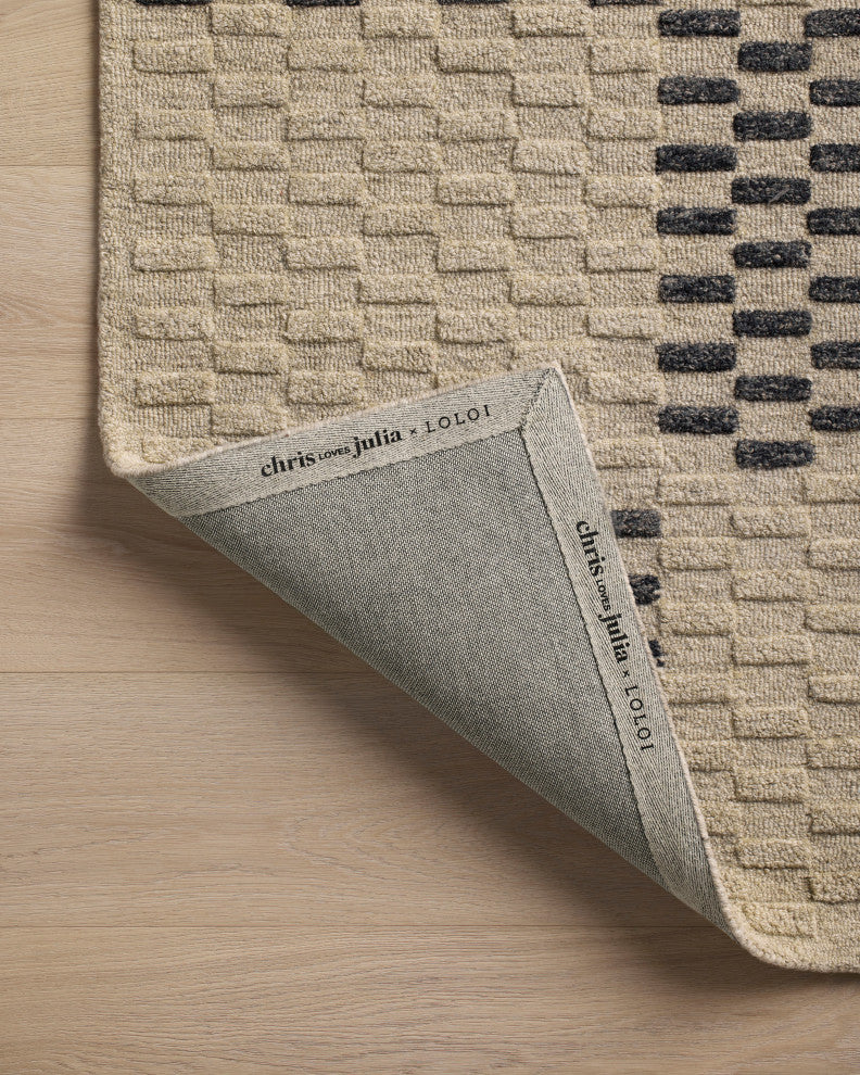 Chris Loves Julia x Loloi Bradley Beige / Midnight 2''-6" x 9''-9" Runner Rug