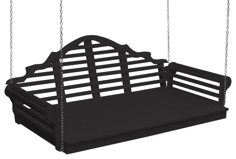 Poly Marlboro Swingbed, Black, 4 Foot