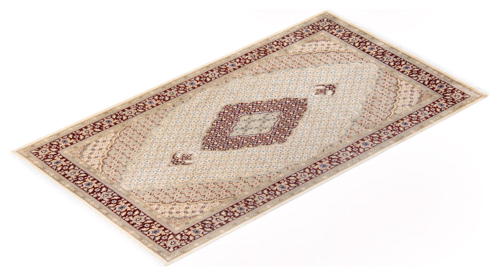 Mogul, One-of-a-Kind Hand-Knotted Area Rug Ivory, 6' 1 x 9' 5