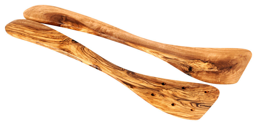 Handmade Olive Wood Utensil Spatula, Set of 2