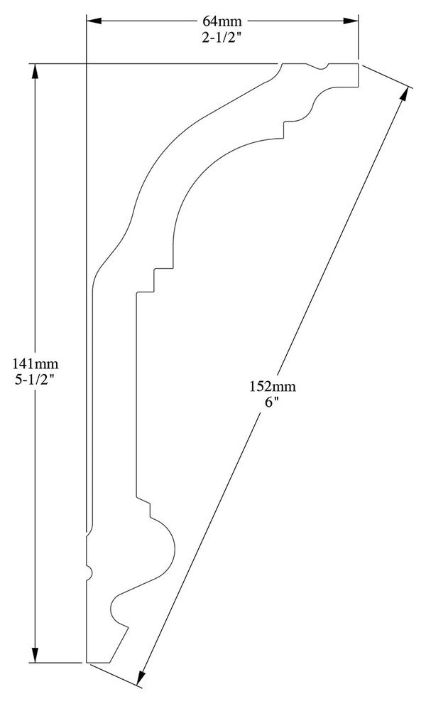 Orac Decor Plain Polyurethane Crown Moulding, Rigid Moulding