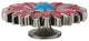 Aster Cabinet and Furniture Knob, Fuchsia With Turquoise