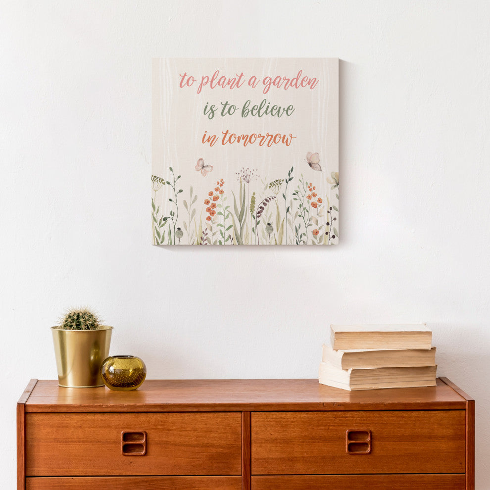 To Plant Garden Watercolor 12x12 Canvas Wall Art
