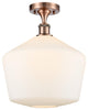 Innovations 516-1C-AC-G651-12-LED 1-Light Semi-Flush Mount, Antique Copper