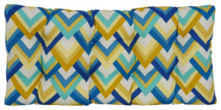 42"X19" Polyester Outdoor Tufted Loveseat Cushion, Resort Cornsilk