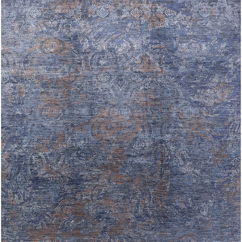 Ahgly Company Indoor Square Mid-Century Modern Area Rugs, 7' Square