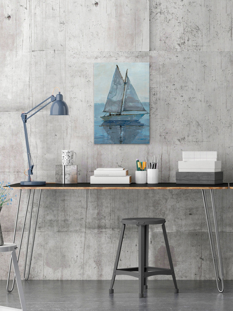 "At Peace in the Ocean" Painting Print on Wrapped Canvas, 40"x60"