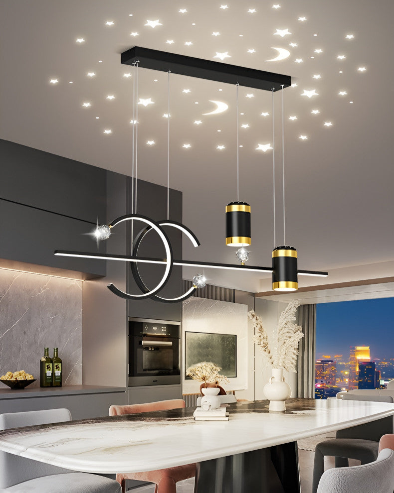 Le Mas | Pendant Light in a Nordic style for Dining Room, Black, Trichromatic Light