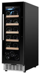 18 bottle Built-in/Freestanding Wine Ref with 7 color LED Lights, Black