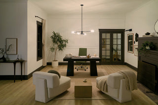Velestino 47.50" 4-Light Linear Chandelier, Black