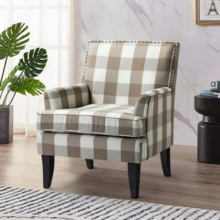 Herrera Classic Armchair With Pattern, Buffalo Beige