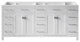 Caroline Parkway Vanity, White, 72", Double