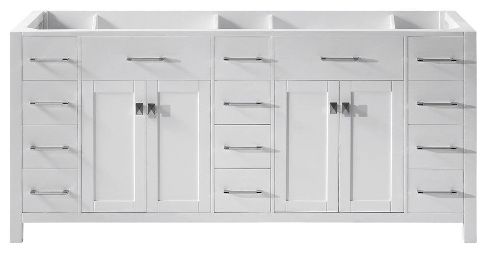 Caroline Parkway Vanity, White, 72", Double