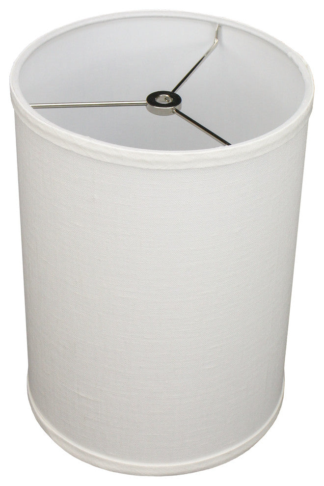 Fenchel Shades 8"x8"x11" Spider Attachment Drum Lamp Shade, Designer Linen