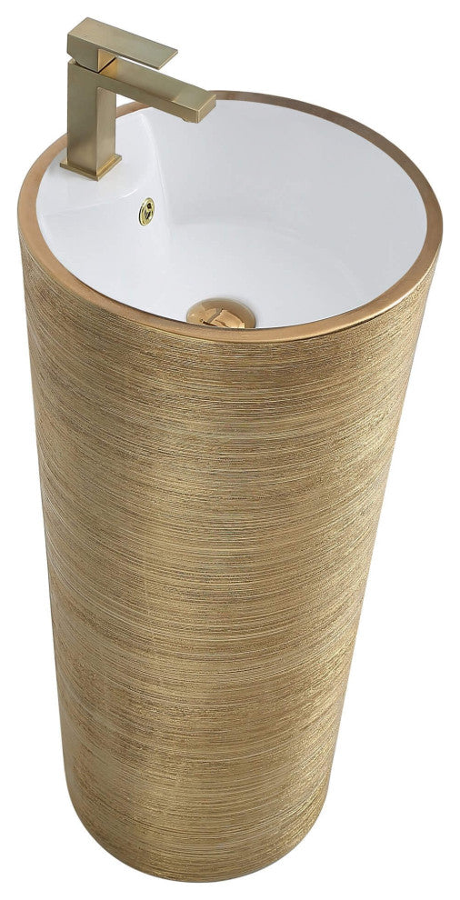 Fine Fixtures Vannes Pedestal 16"x16", Brushed Gold