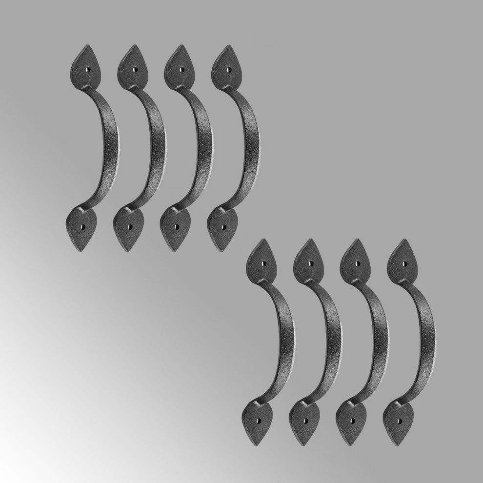 Door or Drawer Pull Wrought Iron Heart 6 7/8" Pack of 8 |