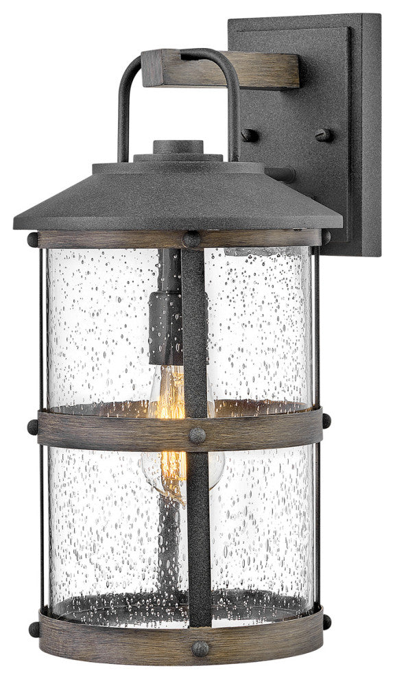 Hinkley Lakehouse Medium Wall Mount Lantern 12V, Aged Zinc