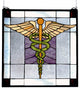 18W X 18H Medical Stained Glass Window