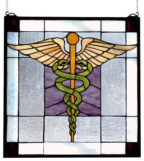 18W X 18H Medical Stained Glass Window