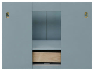 31" Single Wall Mount Vanity, Aqua Blue Finish With Black Galaxy Top
