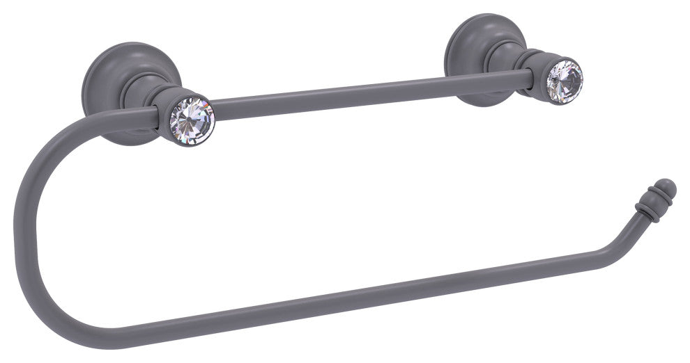 Carolina Crystal Wall Mounted Paper Towel Holder, Matte Gray