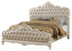 Ophelia Ornamental Baroque Standard Bed, Rose Gold Pearl White, California King