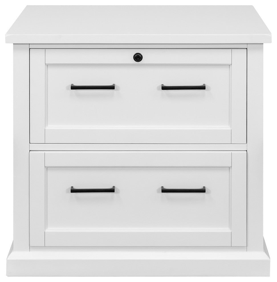 Modern Wood Lateral File Office Lateral File Storage Fully Assembled White