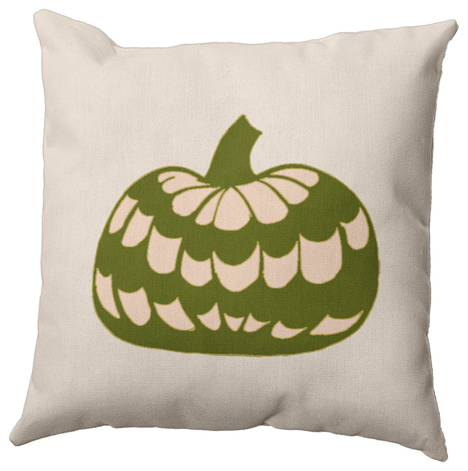 16" x 16" Pumpkin Perfection Decorative Throw Pillow, Olive