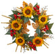 27" Sunflower Berry Artificial Wreath