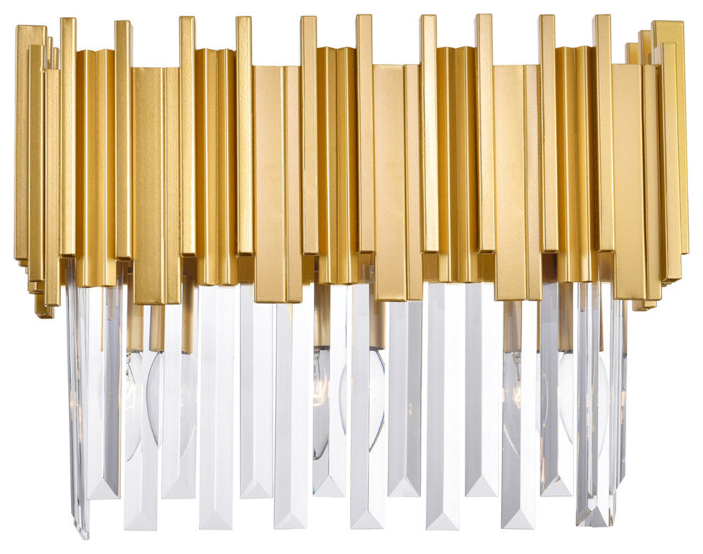 Deco 3 Light Vanity Light With Medallion Gold Finish