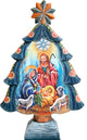 Hand Painted Nativity Tree Figurine