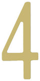 3" Brass Self Adhesive Address, Number 4