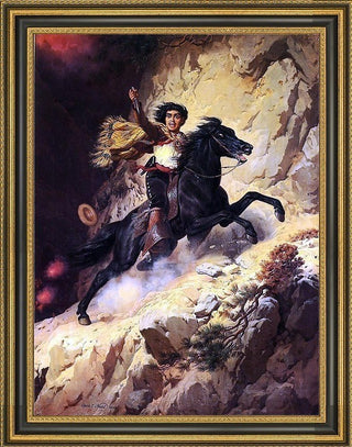 Charles Christian Nahl Joaquin Murieta Framed Premium Canvas Print, 21"x28"