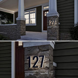 5 in ABS Backlit LED Floating Address Number, Up-Scale Modern Look LumaNumbers,