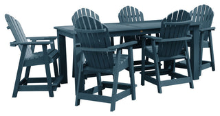 Hamilton 7-Piece Rectangle Counter-Height Dining Set, Nantucket Blue