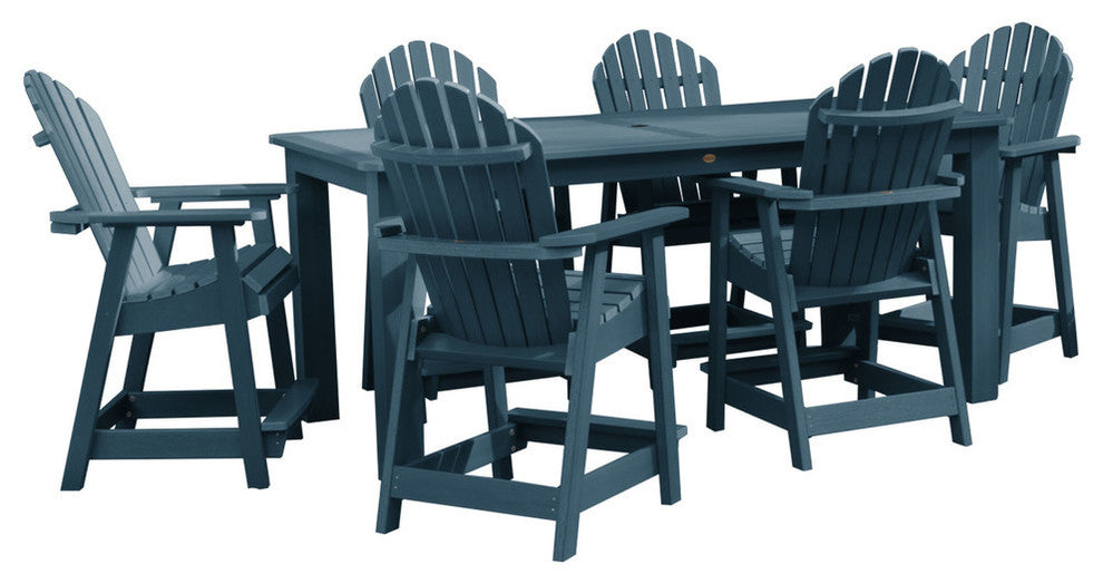 Hamilton 7-Piece Rectangle Counter-Height Dining Set, Nantucket Blue