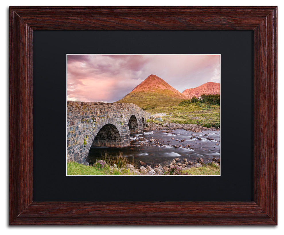 Blanchette Photography 'Scottish Bridge', Wood Frame, Black Matte, 14"x11"