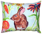 Brown Rabbit Left No Cord Pillow - Set of Two 16x20