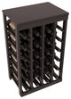24-Bottle Kitchen Wine Rack,  Pine, Black + Satin