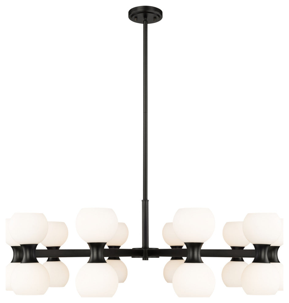 Z-LITE 20-Light Chandelier, Matte Black