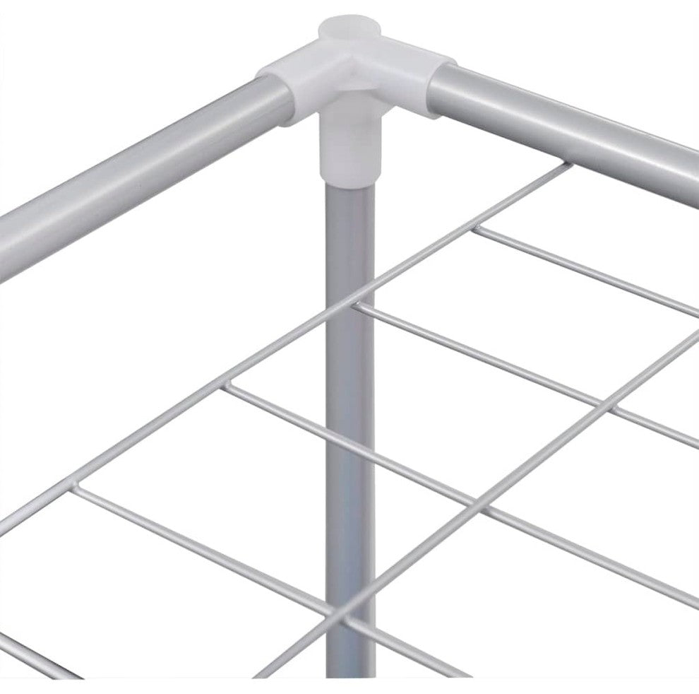 vidaXL Hamper Laundry Sorter Double 2 Sections 1 Shelf Removable Laundry Bags