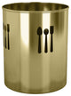 nu steel Cutout Utensil Holder With 3 Spoons, 4 Quarts, Gold