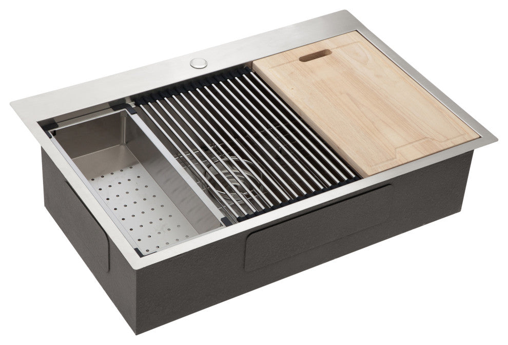 30-inch Drop In Kitchen Sink 18 Gauge Single Bowl Kitchen Sink